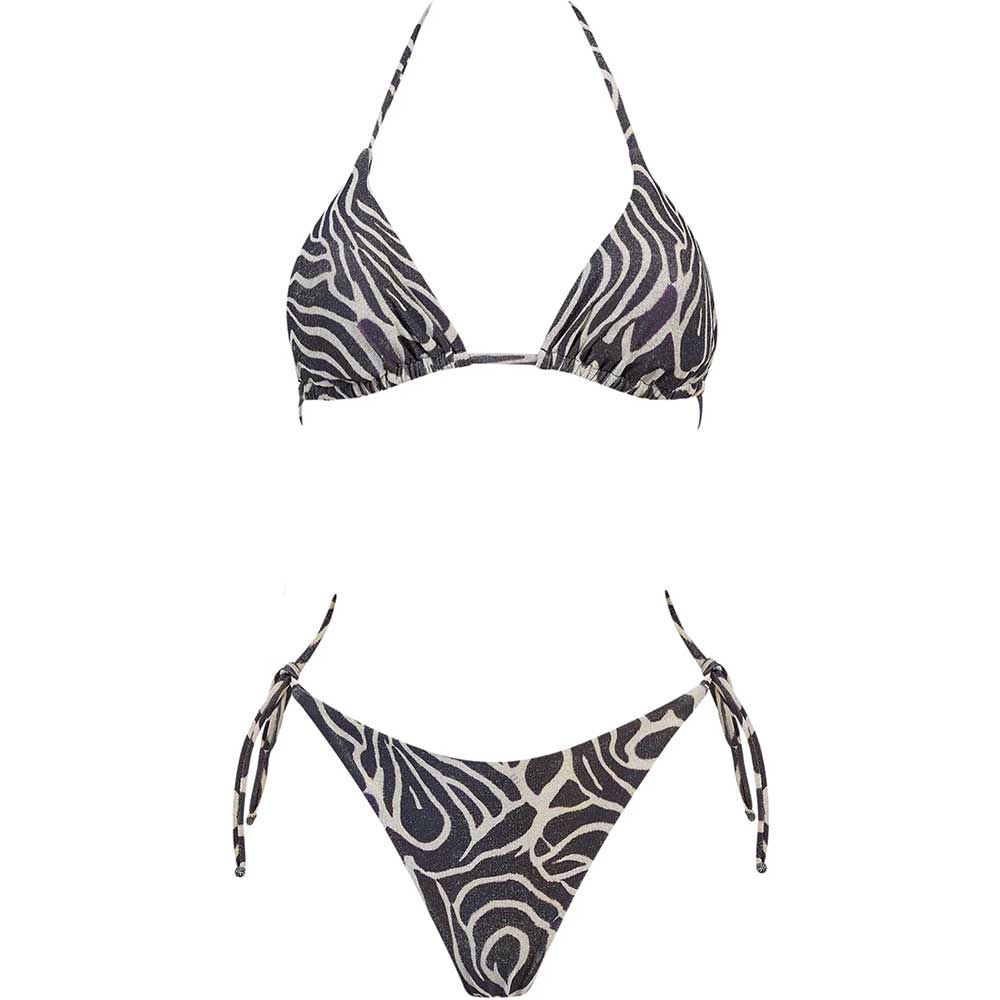 LM - Matinée Bikini Kate fantasia zebrato bianco