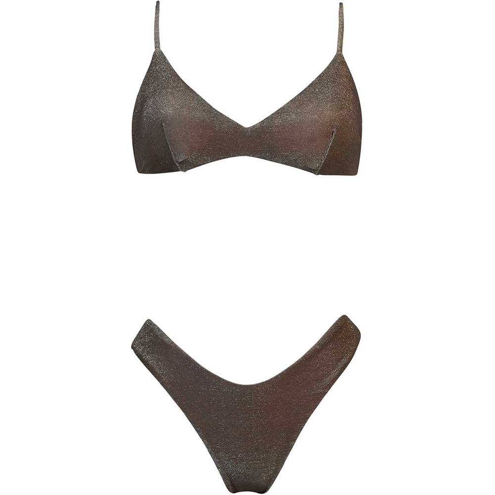 LM - Matinée Bikini Tina lurex marrone