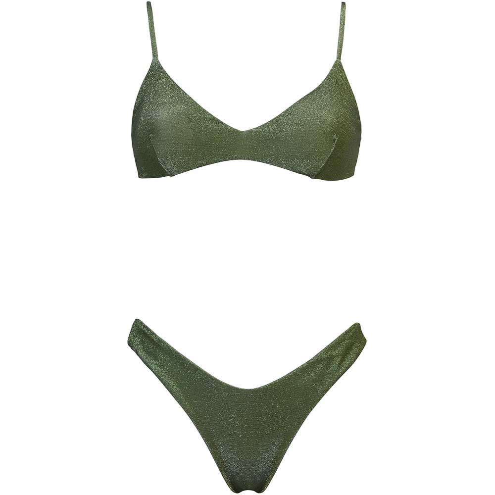 LM - Matinée Bikini Tina lurex verde