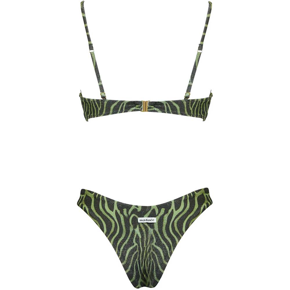 LM - Matinée Bikini Olivia zebrato verde