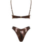 LM - Matinée Bikini Arianna lycra lamè marrone