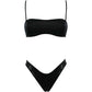 LM - Matinée Bikini Arianna lycra lamè nero