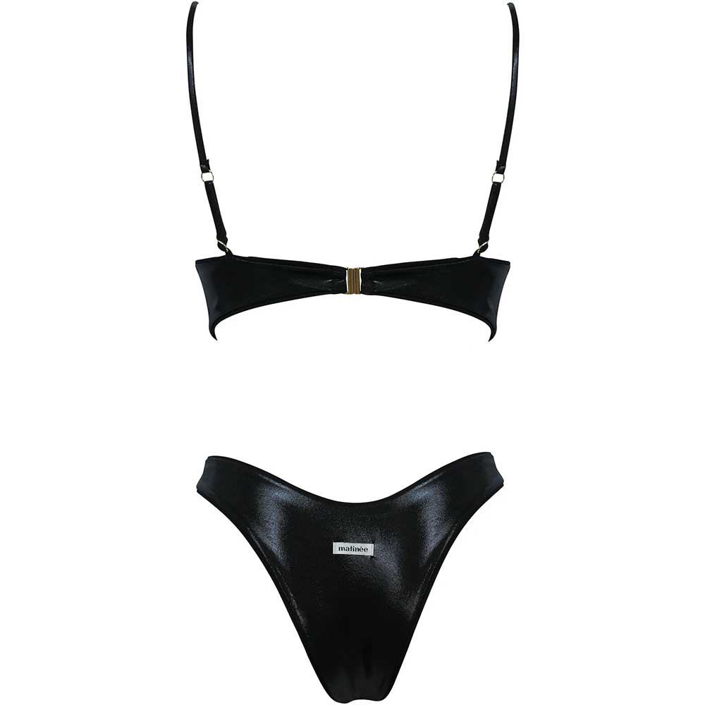 LM - Matinée Bikini Arianna lycra lamè nero