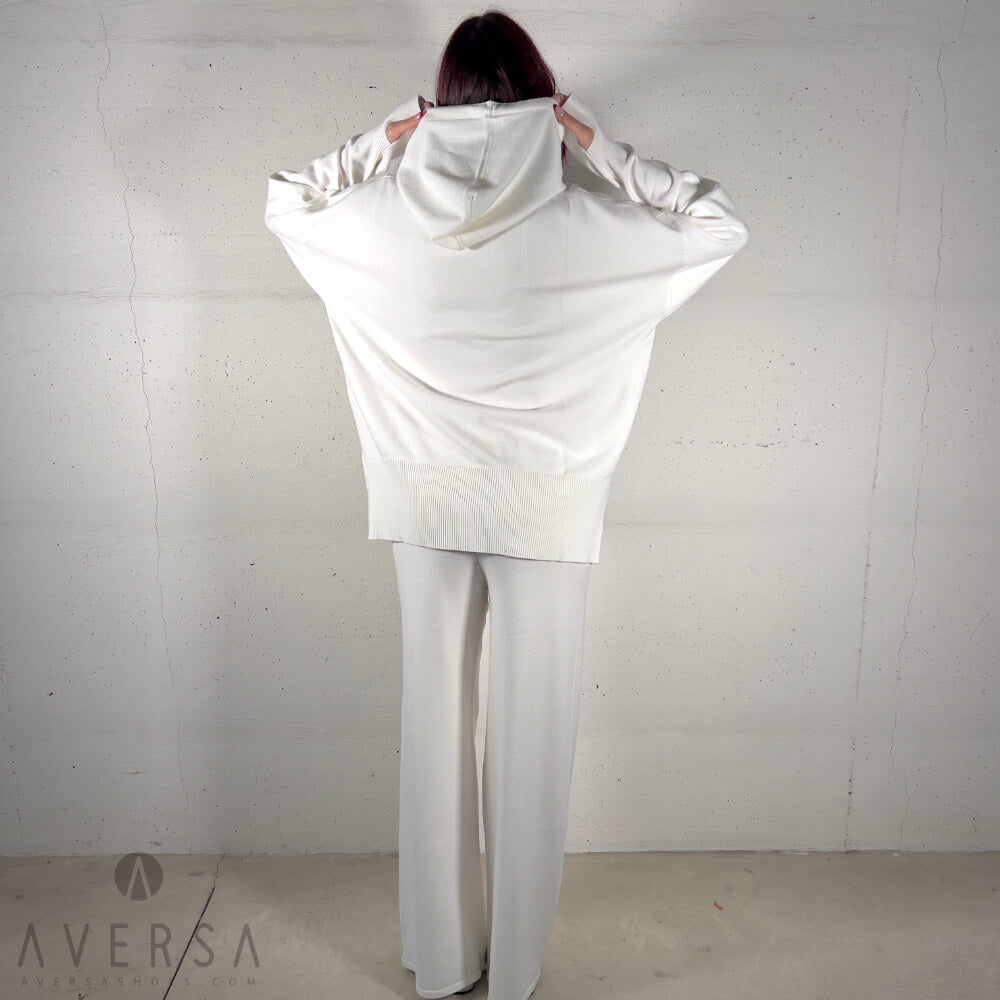 OF - Hinnominate Pantalone a palazzo in maglia white