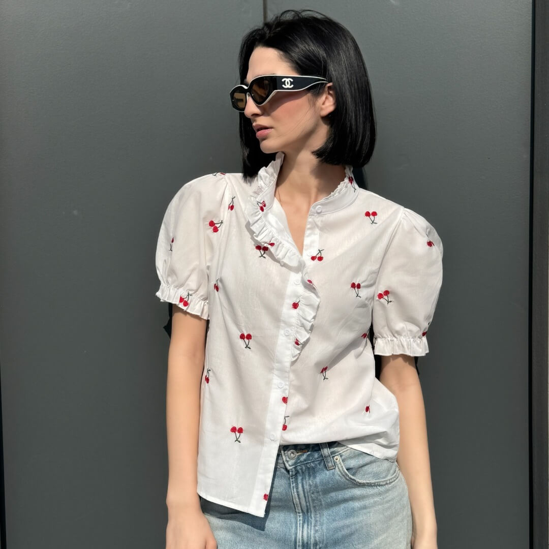 LM - Camicia Cherry rouches