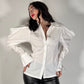 OF - Camicia Patrice bianco con spalle a sbuffo