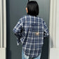 OF - Camicia Square blu con strass