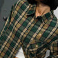 OF - Camicia Square verde con strass