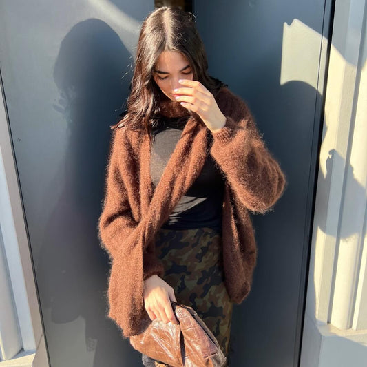 OF - LUMINA Cardigan Mikasa marrone