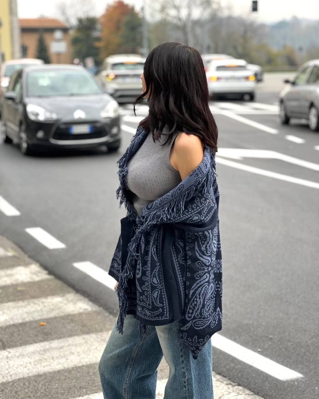 OF - Cardigan Rory blu fantasia