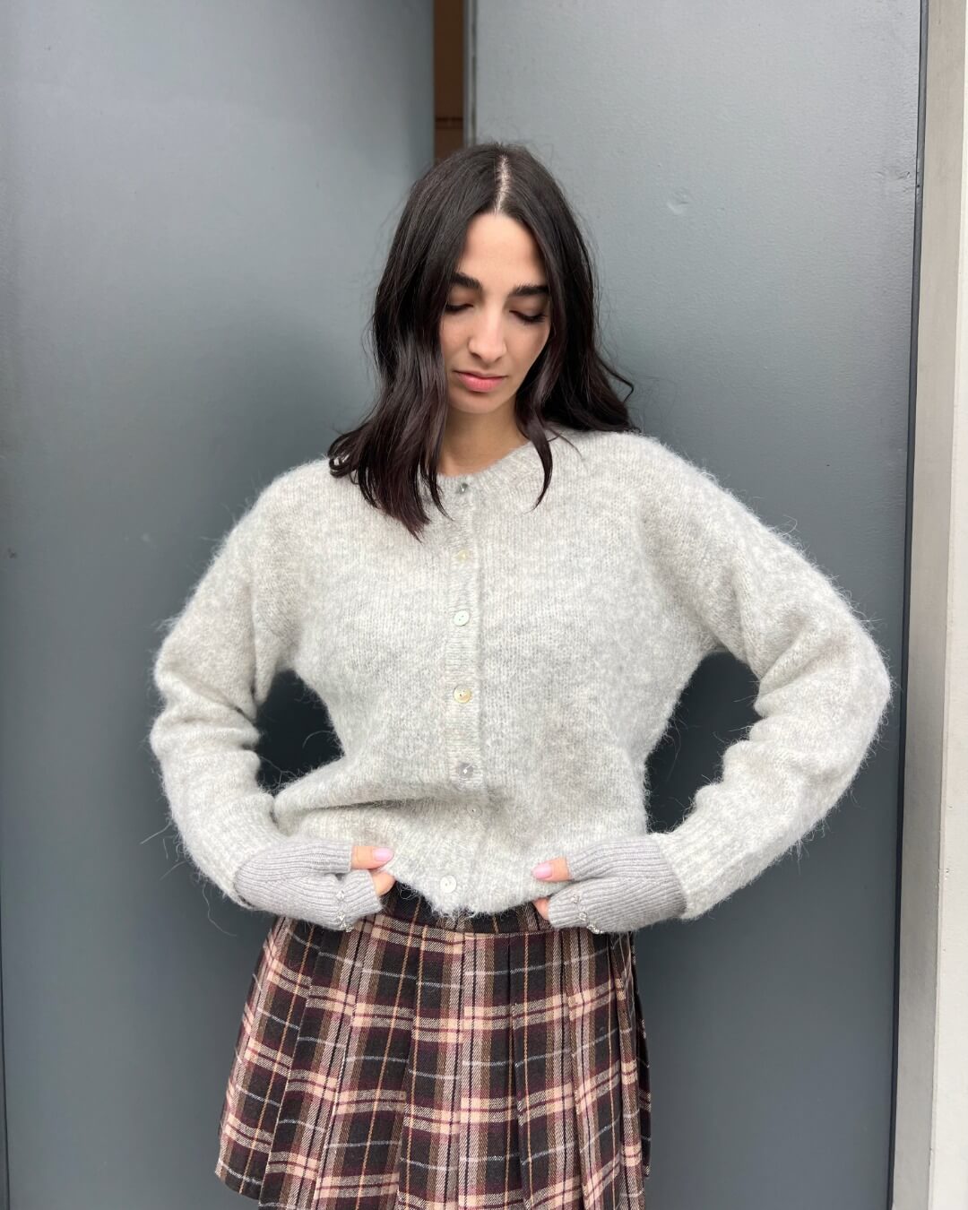 OF - Cardigan Myu grigio