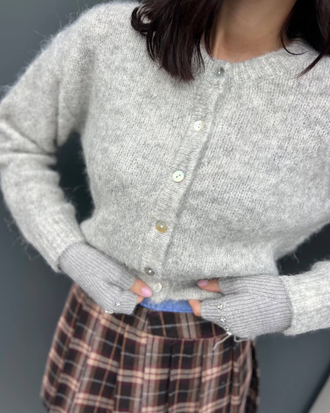 OF - Cardigan Myu grigio