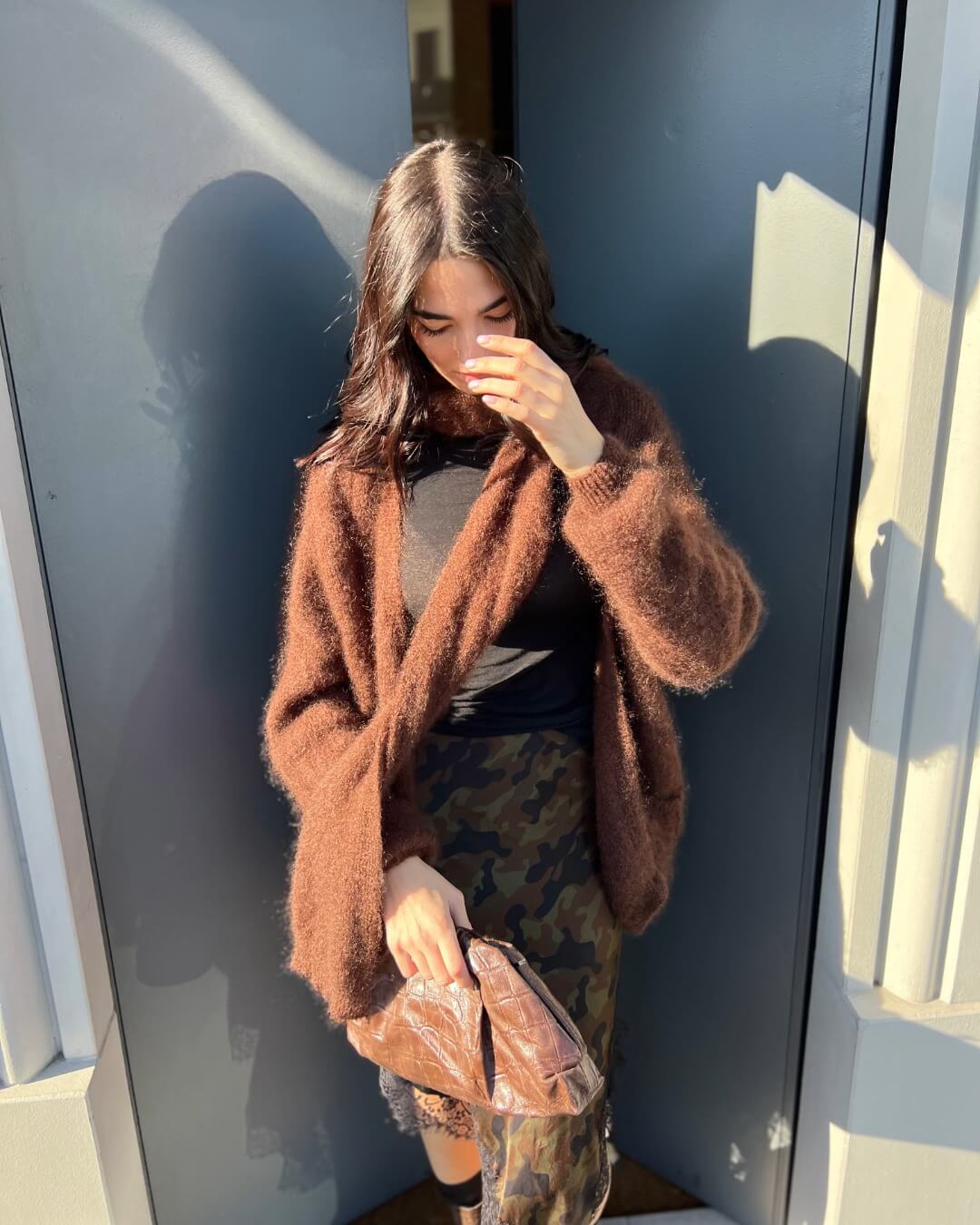 OF - LUMINA Cardigan Mikasa marrone