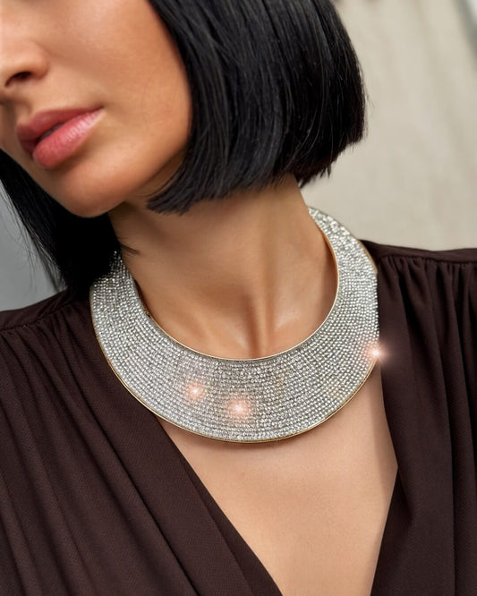 OF - Collana Cleo oro strass