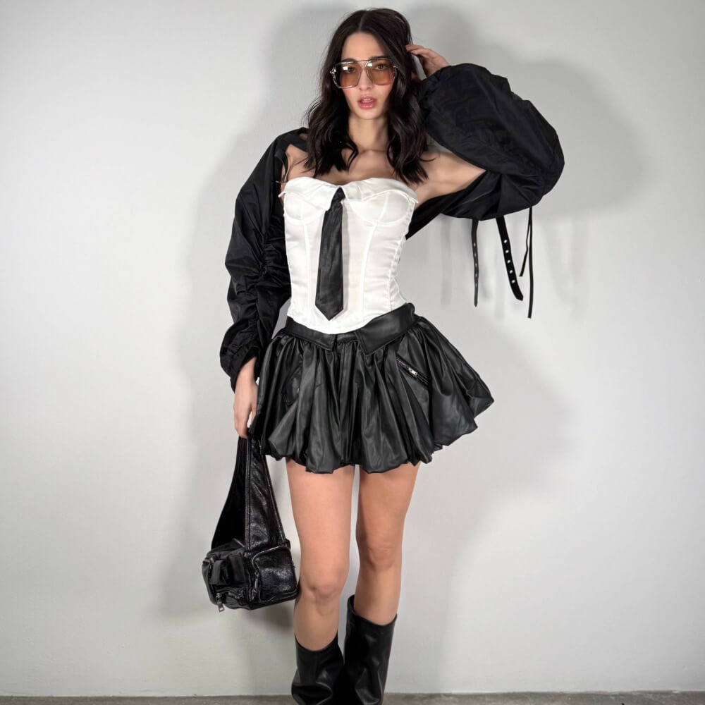 OF - Corpetto Cravatta bianco