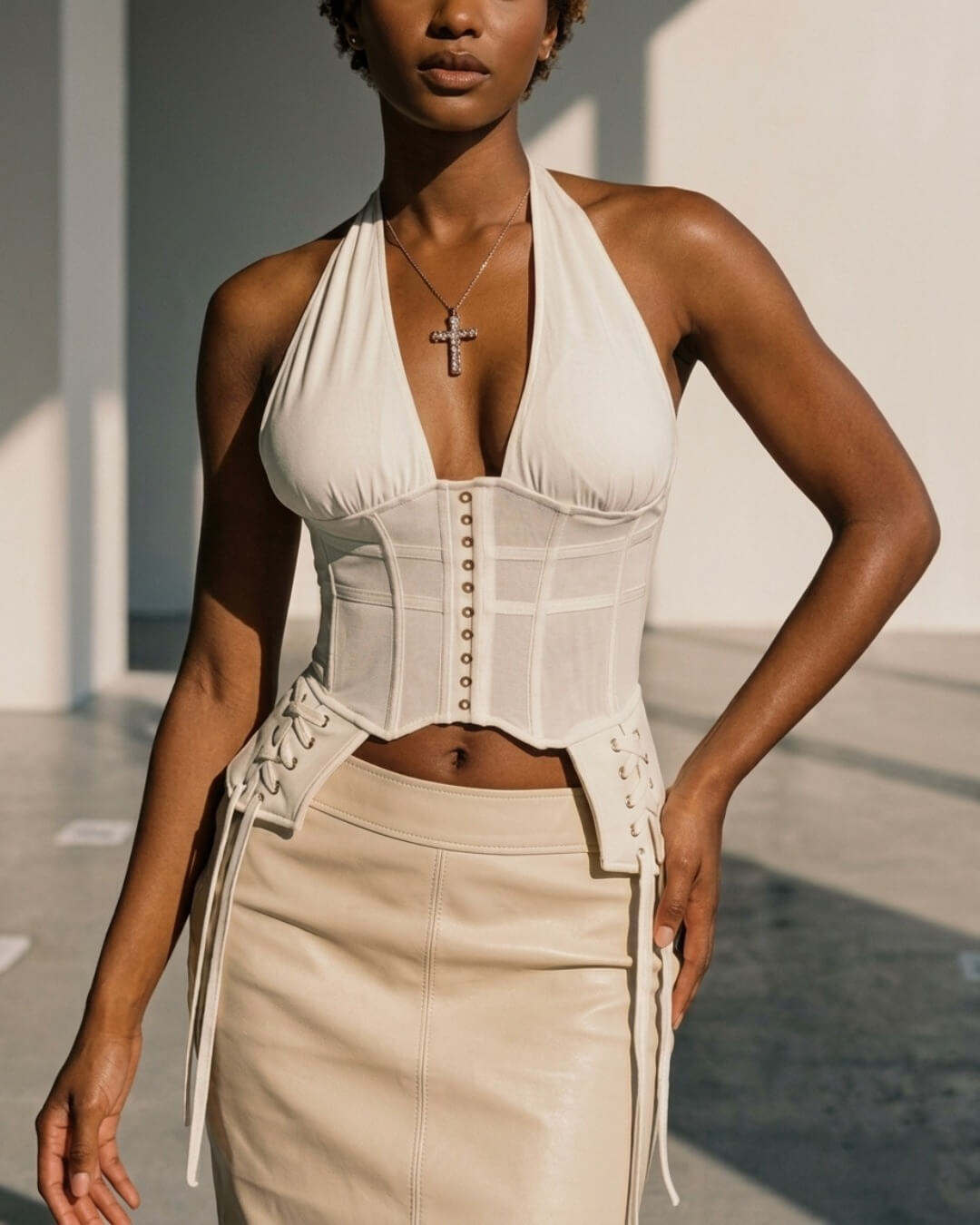 OF - Corsetto Dafne bianco