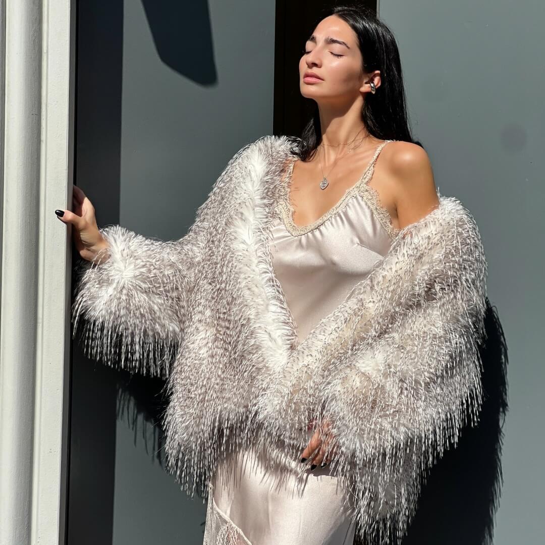 LM - Ecopelliccia Kara grigio