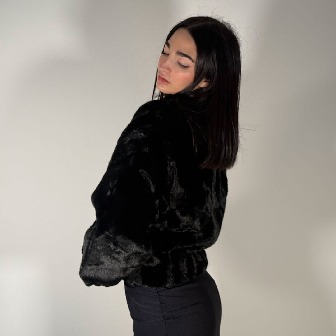 OF - Ecopelliccia Diana nero