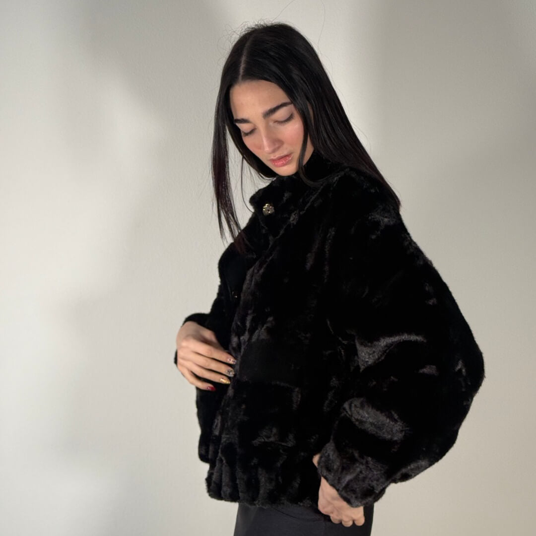 OF - Ecopelliccia Diana nero