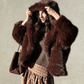 OF - Ecopelliccia Miriam marrone con cappuccio