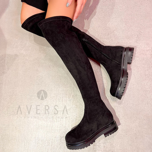 OF - Stivale July suede nero