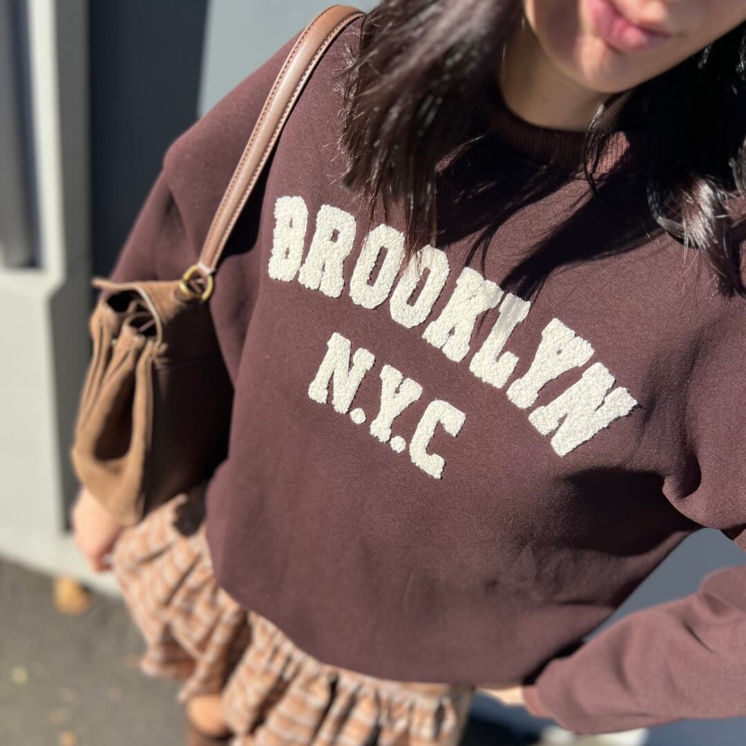 LM - Felpa Brooklyn marrone