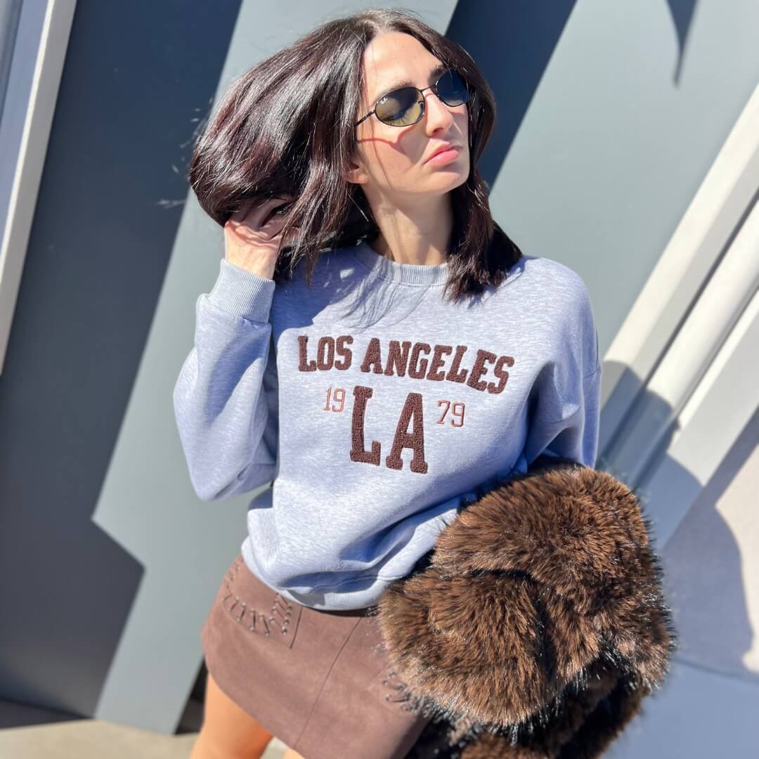 LM - Felpa Los Angeles grigio