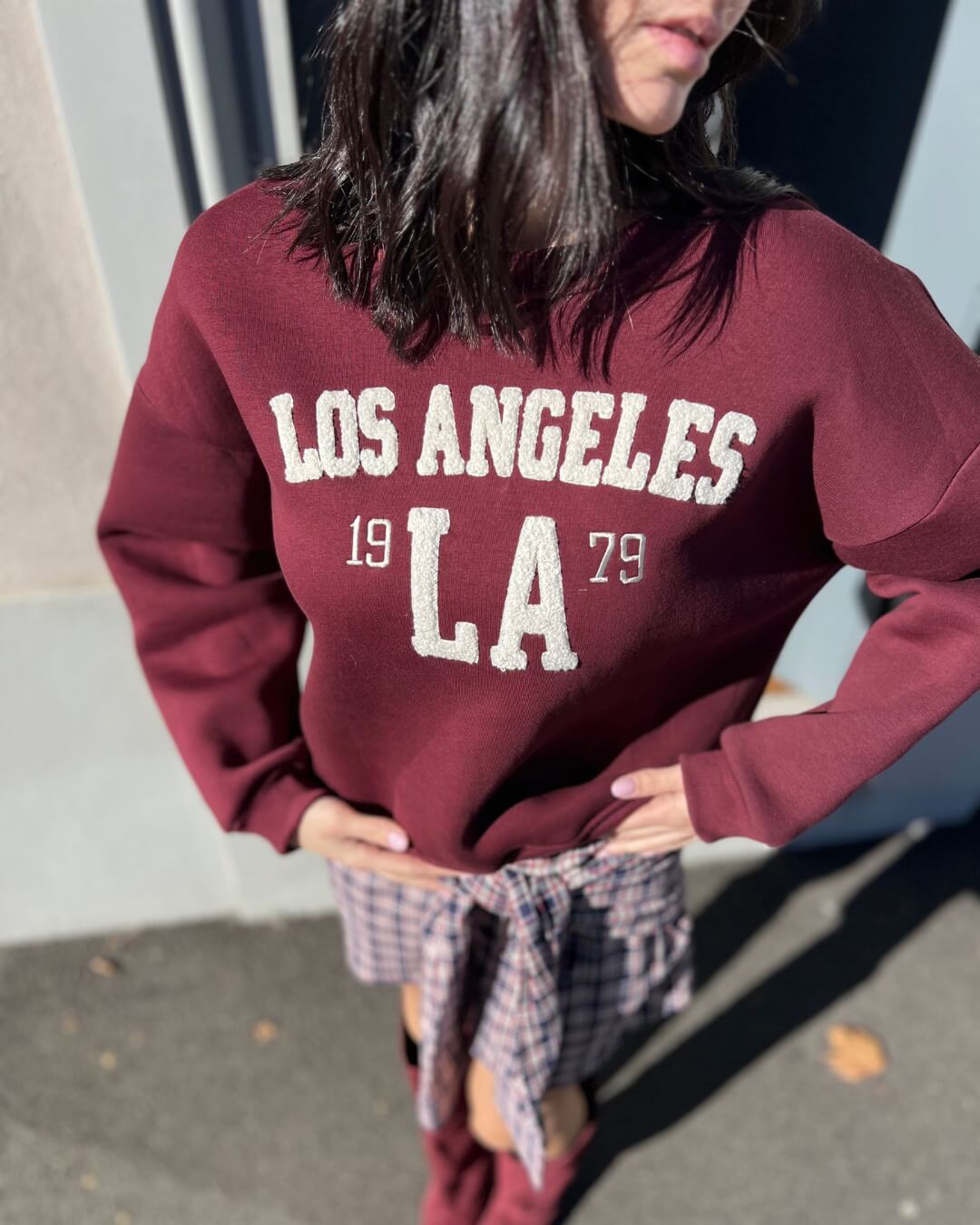 OF - Felpa Los Angeles bordeaux
