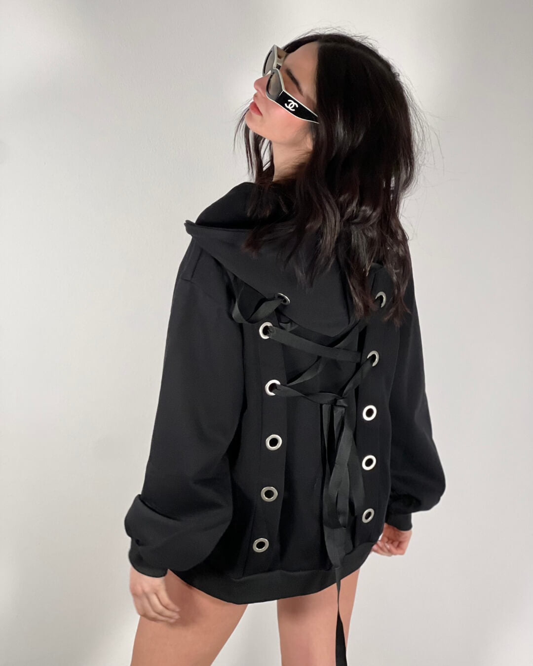 OF - Felpa Lacy nero intreccio