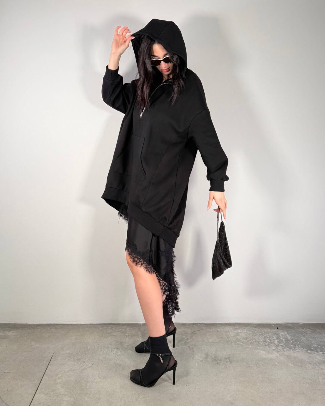 OF - Felpa Priscilla nero