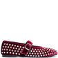 LM - Ballerina Gioia velluto bordeaux con pietre