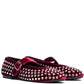 LM - Ballerina Gioia velluto bordeaux con pietre