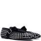 LM - Ballerina Gioia velluto nero con pietre