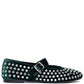 LM - Ballerina Gioia velluto verde con pietre