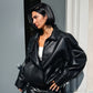 OF - LUMINA Giacca Gordon ecopelle nero
