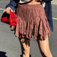 OF - Gonna Polly pizzo marrone con voulant