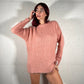 LM - Hinnominate Maglia girocollo mohair old rose