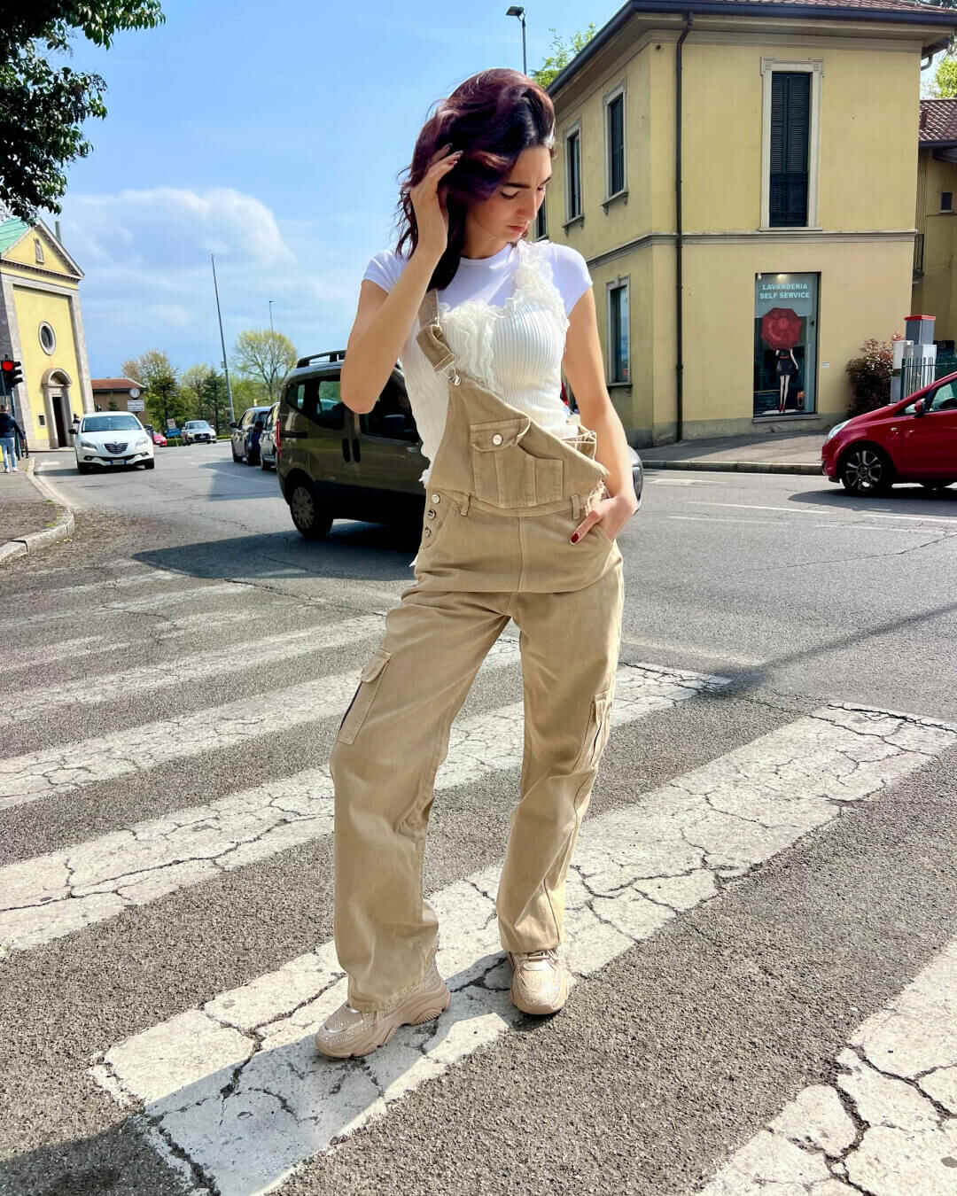 OF - Hinnominate Salopette lunga denim safari