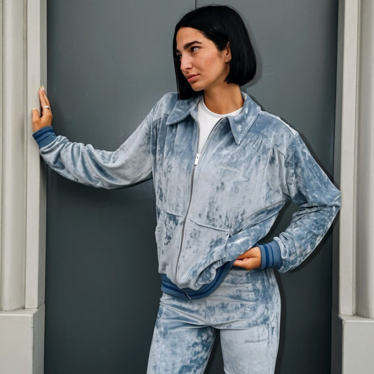 LM - Hinnominate Felpa full zip ciniglia celeste