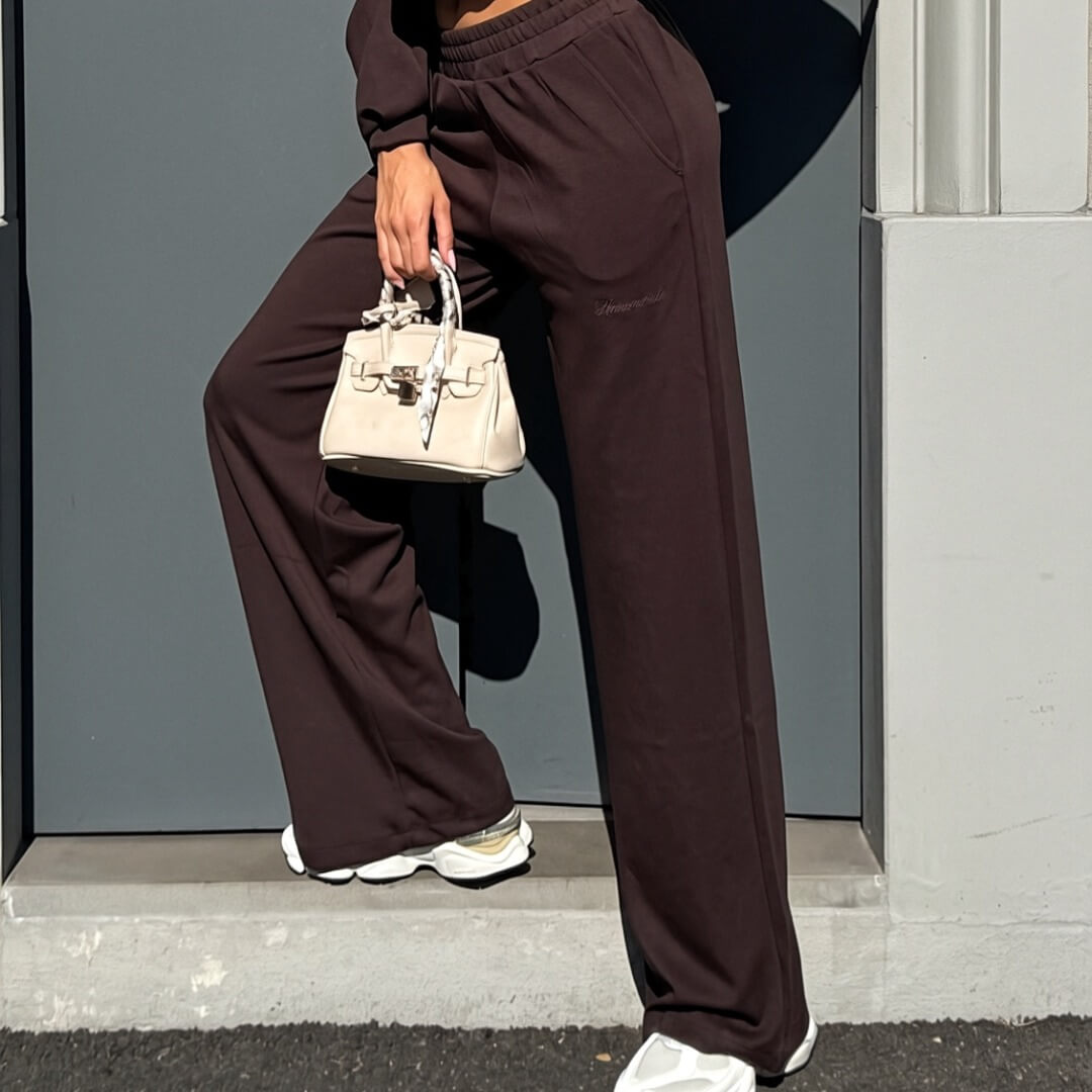 LM - Hinnominate pantalone palazzo viscosa marrone