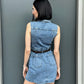LM - Abito Valencia denim con pietre