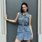 LM - Abito Valencia denim con pietre
