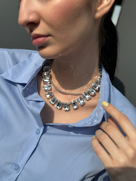 LM - Collana Marble argento