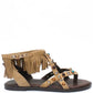 LM - Sandalo basso Lea beige con borchie