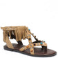 LM - Sandalo basso Lea beige con borchie