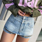 LM - Shorts gonna Kamo con tasche denim light blue