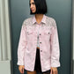 LM - Camicia Sabrina denim rosa con pietre