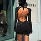 LM - Abito Odette pizzo nero schiena nuda
