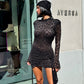 OF - Abito Odette pizzo nero schiena nuda