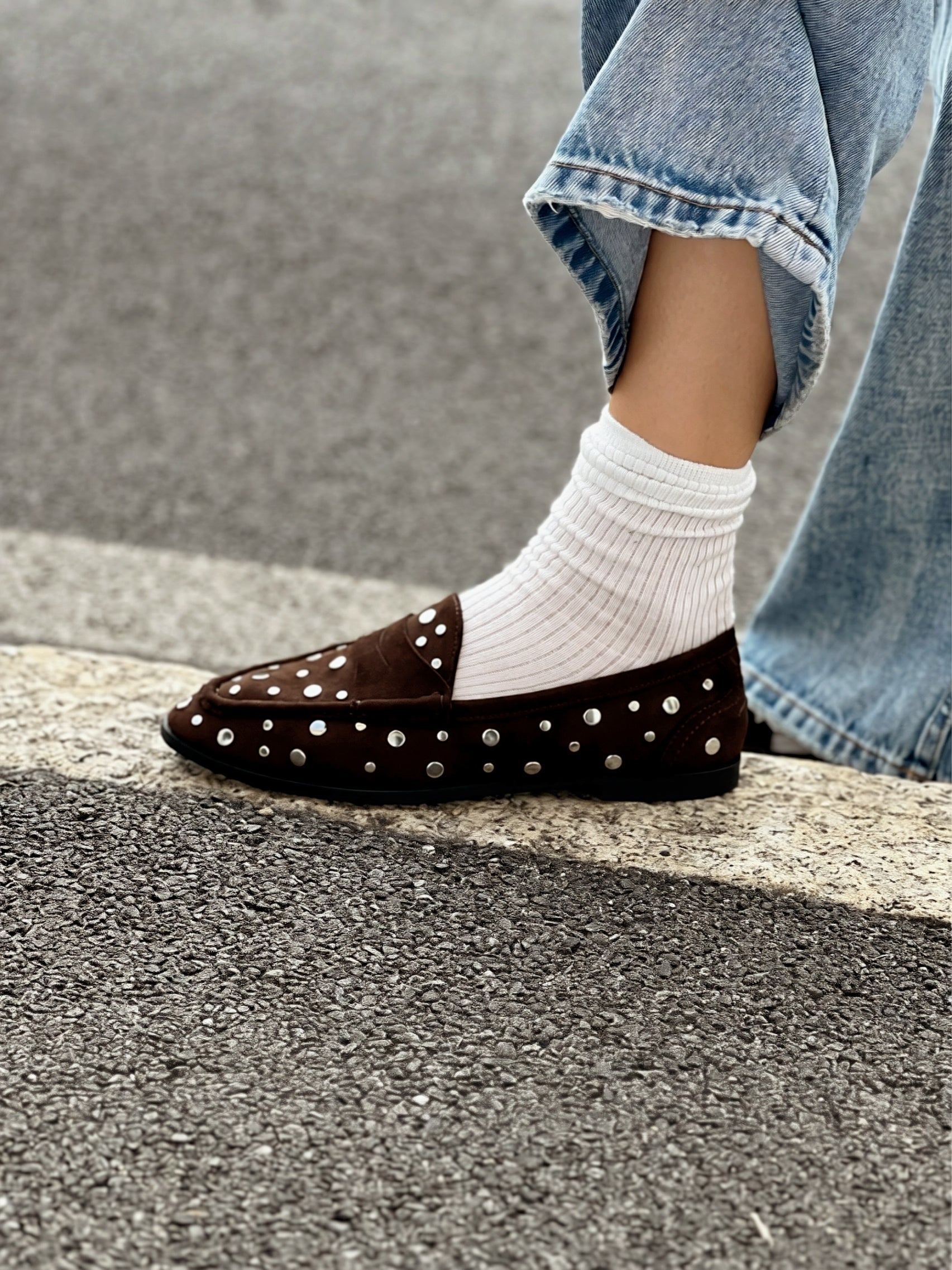 LM - Mocassino Phineas testa di moro con borchie